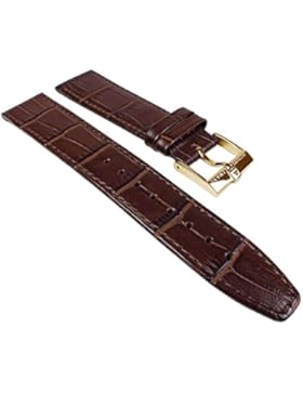 Ersatzband Uhrenarmband Leder Band braun 20mm für klassische Uhr passend zu Jacques Lemans JL 1-1777 24251G