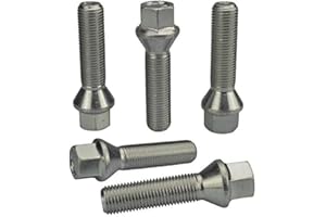 ‎HASKYY Haskyy 10 Radschrauben I M14x1,25x40mm Kegelbund Kegel I Zink Silber I I SW 17mm I