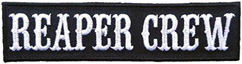 VELC. Hook Fastener Reaper Crew Outlaw Embroidered Military Biker [4 Inches] Patch
