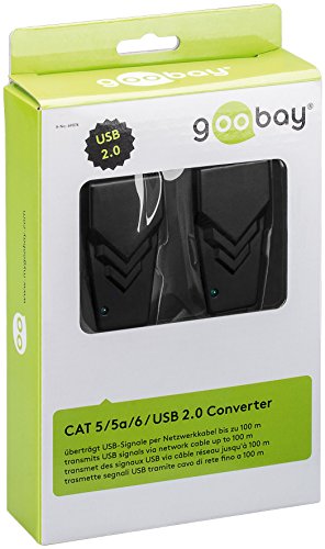 Goobay 69074 CAT 5/6 auf USB Konverter mit USB-Verlängerung über das Netztwerk schwarz - 2
