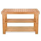 Vielseitige Funktion: dieses Schuhregel kann man nicht nur als Schuhablage sondern auch als Sitzbank benutzt, entspricht alle Ihre Erwartung, in Diele für Schuhen, im Badezimmer für Badetuch usw. Zwei Menschen können darauf sitzen.