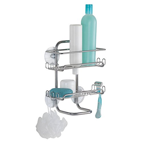 InterDesign 60466EU Classico Duschregal mit Saugnäpfen, silber - 3