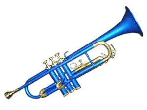 Sai Musical Trumpet Awesome Sound Looks Bb Pitch Brass Made Mp+mute Case (Blue)