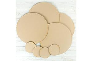 WOOD ADDICTS Lotes de circulos de madera para manualidades, decoración, làser, CNC, grabados, llaveros, diferentes gruesos y tamaños a escoger. (20 cms (10 piezas))