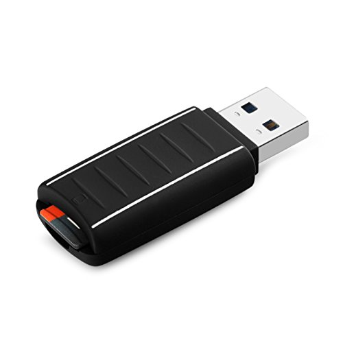 KiWiBiRD USB 3.0 (3.1 Gen 1) Super-Speed Kartenleser für TF, Micro SD, Micro SDXC, Micro SDHC Karten [Unterstützt UHS-I Karten] – Schwarz - 3