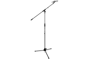 TIGER MCA7-BK Professional Boom Microphone Stand with Free Clip Black