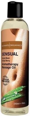 Organic Sensual Massage Oil - 8 oz Cocoa Bean &amp; Gogi Berry by Intimate organics/secretly pink