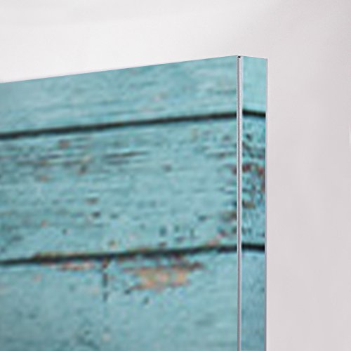 banjado – Design Magnetwand Memoboard 78x37cm Pinnwand Magnettafel mit Motiv Blaue Holzlatten - 5