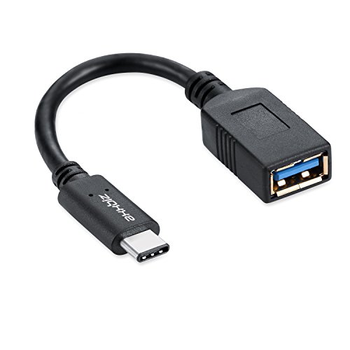 Axxbiz® CableBiz-C003B USB 3.1 Type-C (USB-C) auf USB 3.1 Type-A Female Kabel - SuperSpeed - 3A, bis zu 5Gbps - 15 cm - Schwarz