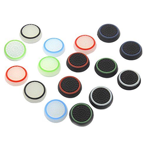 16pcs silicona controlador anal  gico pulgar Stick Grips Cap Funda para PS4 PS3 Xbox uno juego de accesorios  repuestos