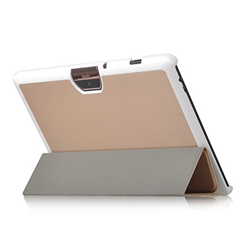 Acer Iconia Tab 10 A3-A40 hülle ,IVSO® Ultra Schlank Superleicht Ständer Slim Leder zubehör Schutzhülle für Acer Iconia Tab 10 A3-A40 Tablet PC Tablet-PC perfekt geeignet (Für Acer Iconia Tab 10 A3-A40, Golden) - 4