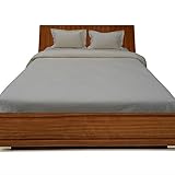 - - Juego de ropa de cama Royallinens con tejido de 600 hilos y diseño de rayas (sábana bajera ajustable con bolsillo de 50,8 cm), algodón, Ivory Stripe, EU_Double