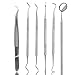 Produktbild 6 Stücke Dental Set Zahnarzt Werkzeuge, TKSTAR Zahnreinigung Sonde Zahnpflege Edelstahl Instrument Zahnkratzer Spitze abgewinkelt Expert Pflegeset Dental instrumente Edelstahl Tester Entferner, Anti Fog Spiegel, Pinzette, Dental Pick / Scaler Burnerher und Carry Case BTS6