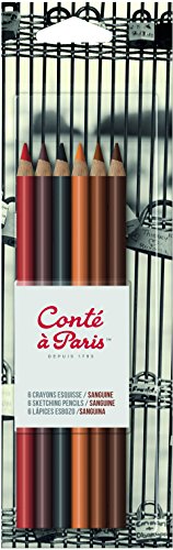 Conté à Paris - Lápices de colores (6 unidades), multicolor