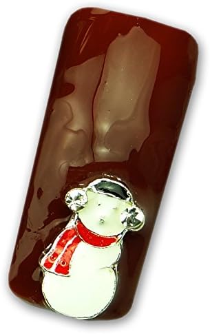 Nail Art Nail Inlays for Winter and Christmas - snowman