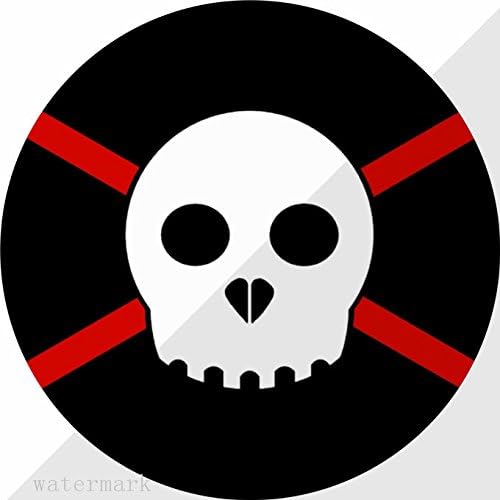 Expanding Stand and Grip Multi Function pop Cell Phone Holder socket Collapsible Mount for Smartphone and Tablet(Black)-White &amp; Red X-Skull