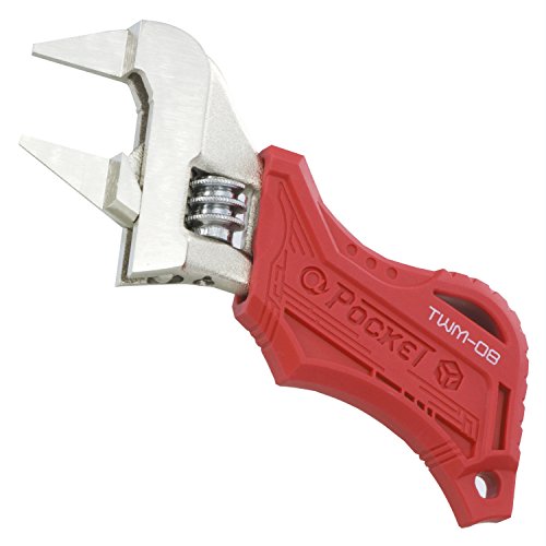Stubby verstellbaren Schraubenschlüssel mit ultra slim Backen (nur 2 mm dick) klein, Taschenformat Schraubenschlüssel. Engineer twm-08, stubby smart adjustable spanner with slim jaws
