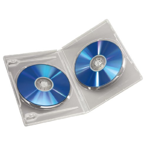 Hama DVD-Doppelhülle 5er-Pack (auch passend für CDs und Blu-rays) mit Folie zum Einstecken des Covers, transparent - 2