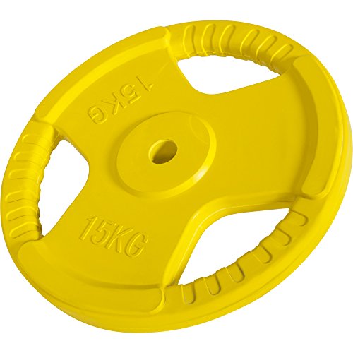 Gorilla Sports Hantelscheibe 30/31 mm Gummi Gripper Hantelscheiben 1,25-25 KG