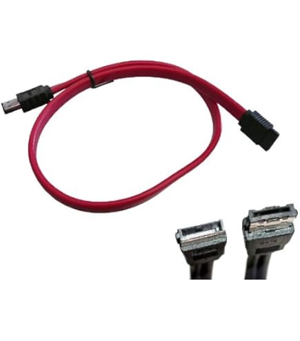 Cavo E-SATA Tipo I Flat 1.5GBits / 3GBits / 6GBits 50 Cm Nero