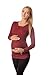 2 in 1 Maternity And Nursing Top Pregnancy Breastfeeding 7007 Variety of Colours (10, Burgundy)
