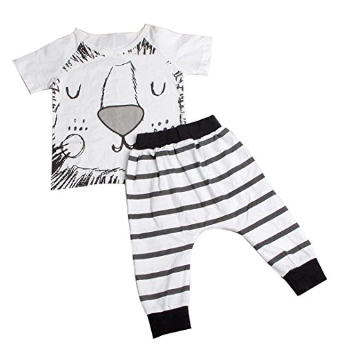 For 0-2 years old boys,Clode® 1Set Newborn Toddler Kids Baby Boy T-shirt Tops+Pants Clothes Outfits (80cm :for 18 months)