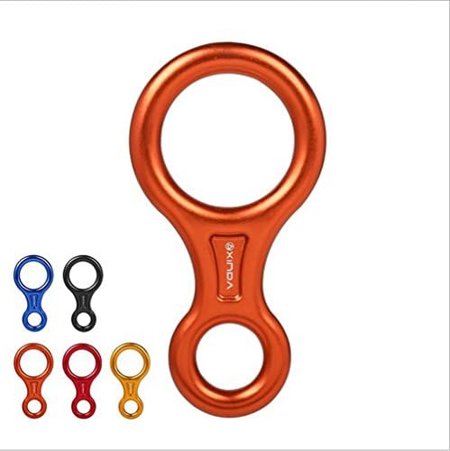 LZH SPORT Climbing Gear 8 Descender, 45KN/4500Kg Rescue High Strength Aluminum Rappel Device
