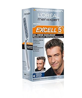 L'Oréal Men Expert Excell 5 Coloration Homme Sans Ammoniaque Châtain Profond Naturel 4