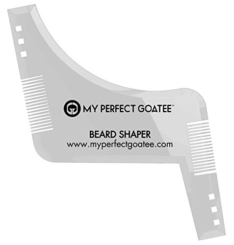 My Perfect Goatee herramienta para modelar barba (6 en 1) guía de peinado facial para línea de mandíbula, patillas, escote | recorte y cepillado con peines integrados