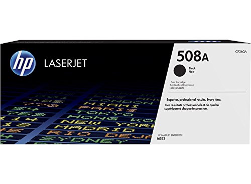 1x Original HP Toner CF360A CF 360A 508A für HP Color Laserjet Enterprise M 553 DN - BLACK - Leistung: ca. 6000 Seiten/5%
