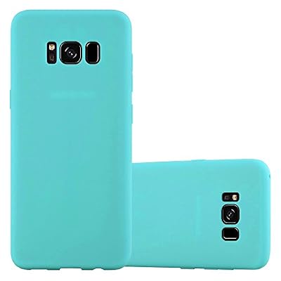 Cadorabo Coque pour Samsung Galaxy S8 en Candy Bleu – Housse Protection Souple en Silicone TPU avec Anti–Choc et Anti–Rayures – Ultra Slim Fin Gel Case Cover Bumper