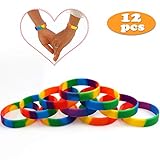 regenbogen armband silikon FÜR REGENBOGEN-LIEBHABER: Die Regenbogenarmbänder sind für Regenbogen-LGBT-Bewusstsein und Unterstützung und Gay Pride-Monat, Regenbögen ein Zeichen des Bundes Yahwehs groß.