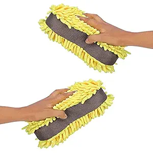 CAR SAAZ Super Large Microfiber Sponge Sandwich Design for Car/Kitchen/Household Cleaning (Pack of 1) (26X6X12 cm)
