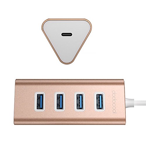 dodocool USB Typ C auf 4 Port USB 3.0 Hub Adapter mit USB C Female Charging Port Power Delivery PD für neue MacBook/MacBook Pro - 3