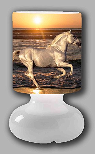spécification Lampe de table cheval blanc