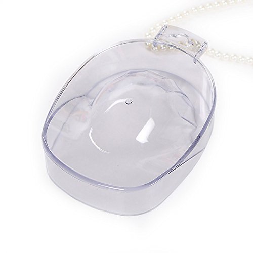 Tinksky 2pcs Nail Soak Bowls Tray Polish Remover Nail Art Manicure Care Treatment Tool (Clear)