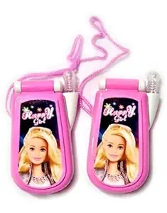 Musical Mobile Toys for Kids(Pack of 2) Musical Mobile Phone Slide Model Toy with Music Lights Sound Toys for Kids Pink Colour Plastic Multicolor Birthday Return Gift for Kids