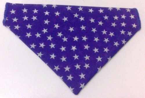 Premier-Dog-Mini-Stars-Blue-Dog-Bandana-Slips-Onto-Your-Dogs-Collar