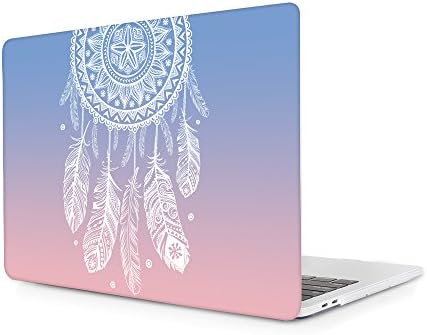 Redlai Macbook Air 13 Case Models:A1466/A1369,Clear Transparent Print Image Hard Case for Macbook Air 13,Dream catcher Gradient purple