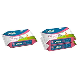 Little's Soft Cleansing Baby Wipes with Aloe Vera, Jojoba Oil and Vitamin E (80 wipes) & Little's Soft Cleansing Baby Wipes with Aloe Vera, Jojoba Oil and Vitamin E (80 wipes) pack of 2