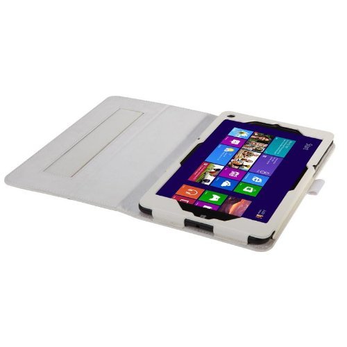 iProtect Kunstleder Tasche weiß für Lenovo ThinkPad 8 Schutz Hülle Case mit Standfunktion 8,3 Zoll - 3