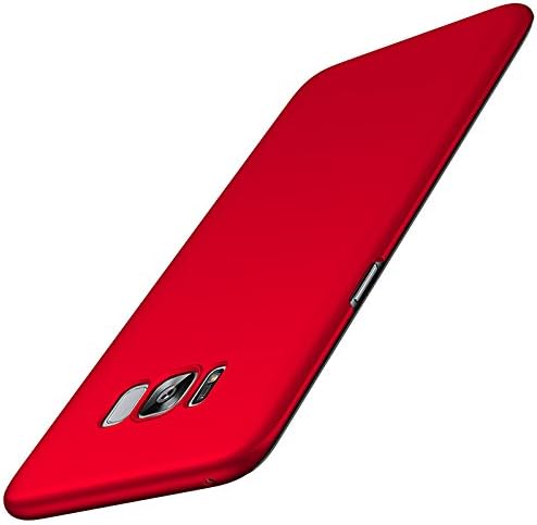 Mobiusphy Samsung Galaxy S8 case mobile phone shell anti fall hard protection sleeve [Ultra Slim][Full Protection][Sand Scrub Non-slip],red