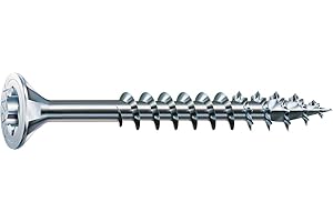 Spax T-STAR plus 191010350353 - Vite universale con testa svasata, 4CUT, filettatura parziale, lucida zincata tramite galvanizzazione, Zincato, 3,5 x 35 mm