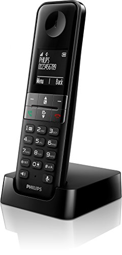 examen Philips D4550B/FR Combiné Supplémentaire Téléphone Fixe sans fil avec Haut-parleur, ID Appelant, Noir