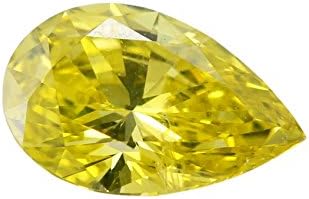 Pear Cut Loose Diamond (1.26 Ct, Canary Yellow(Irradiated) Color, VS2(Clarity Enhanced) Clarity) IGL Certified