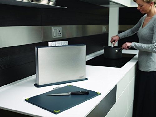 Joseph Joseph Index 100 Schneidbrett Satz mit Fall aus rostfreiem Stahl - 4