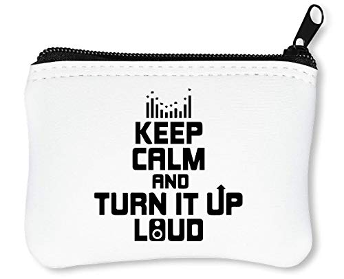 Preisvergleich Produktbild Keep Calm Turn It Up Reißverschluss-Geldbörse Brieftasche Geldbörse