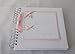 Baby Girl Christening or Naming Day Personalised Guest Book Album or Scrapbook Square 8 x 8 Pink and White