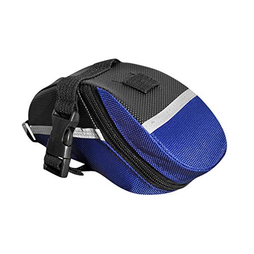 SAOJI 20# 3 Farbe Nylon Fahrradtasche Fahrrad Wasserdicht langlebig Lagerung Satteltasche Sitz Radfahren Schwanz Hintertasche Tasche Sattelzubehör, Blau