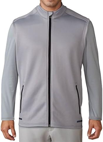 Adidas Golf 2017 Mens Thermal Climaheat Hybrid Full Zip Gilet Performance Vest Mid Grey XXL